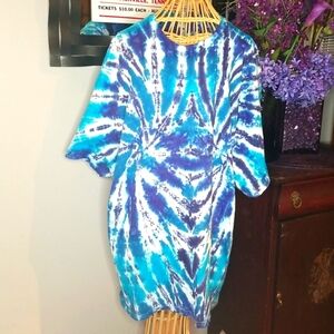 Hand Crafted Handmade Upcycled 2XL Short Sleeve 100% Cotton Tie Dye T-shirt